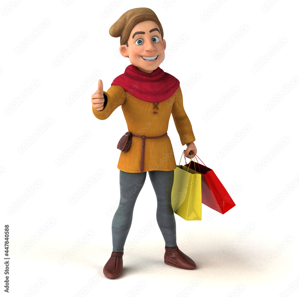 3D Illustration of a medieval historical character 3D Illustration of a medieval historical character