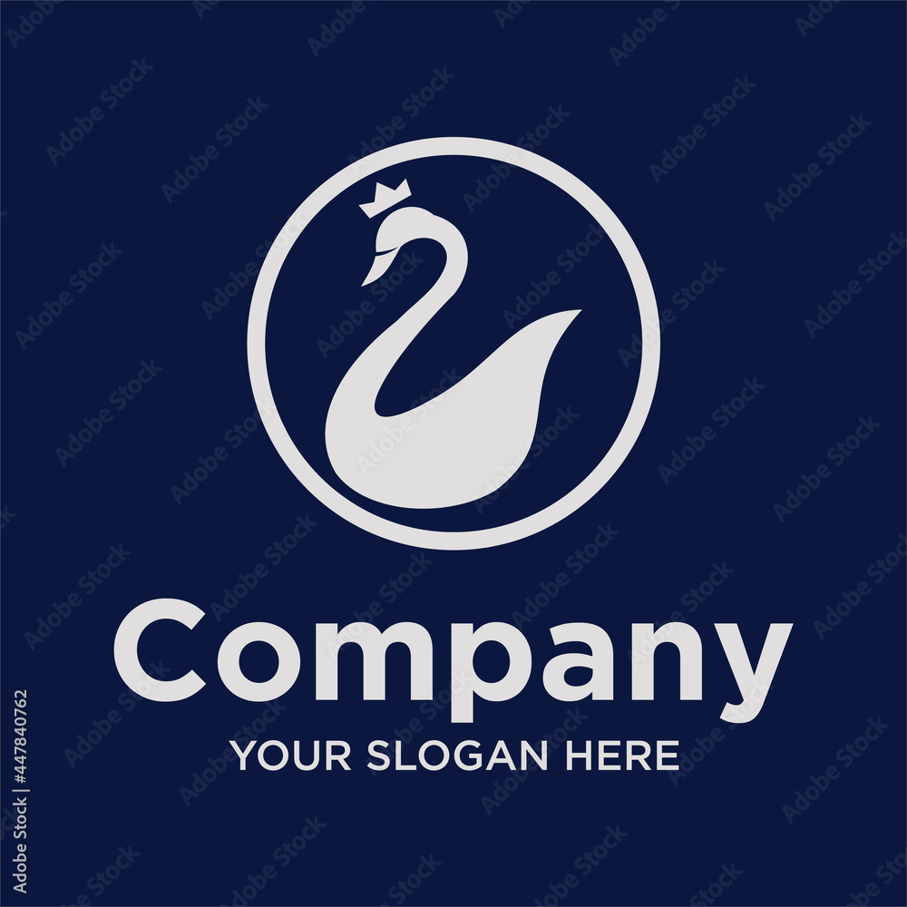 creative simple logo design circle swan creative simple logo design circle swan