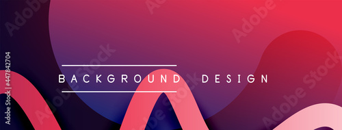 Abstract gradient background with wave line with shadow effect. Geometric composition. 3D shadow effects and fluid gradients