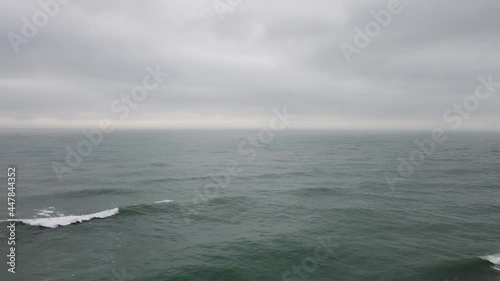 Drone Shot of the Sea in Bad Weather photo