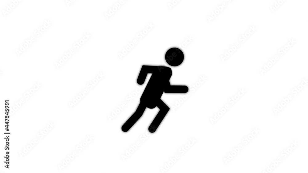 the man is running. heartbeat. video illustration . the man is running. heartbeat. video illustration .