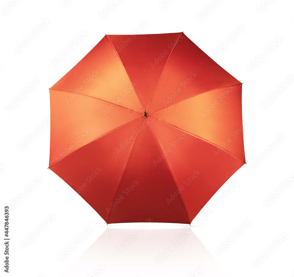 Umbrella. Red umbrella on a white background. Isolated red umbrella.