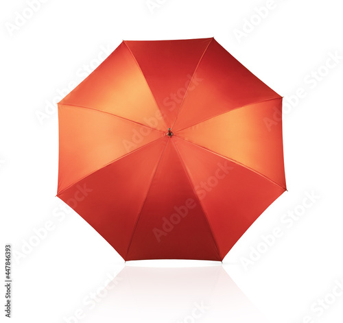 Umbrella. Red umbrella on a white background. Isolated red umbrella.