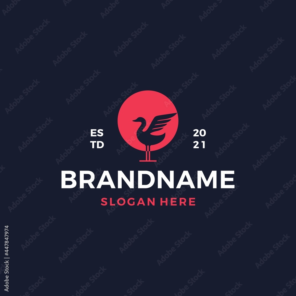 Great swan logo design vector illustration Great swan logo design vector illustration