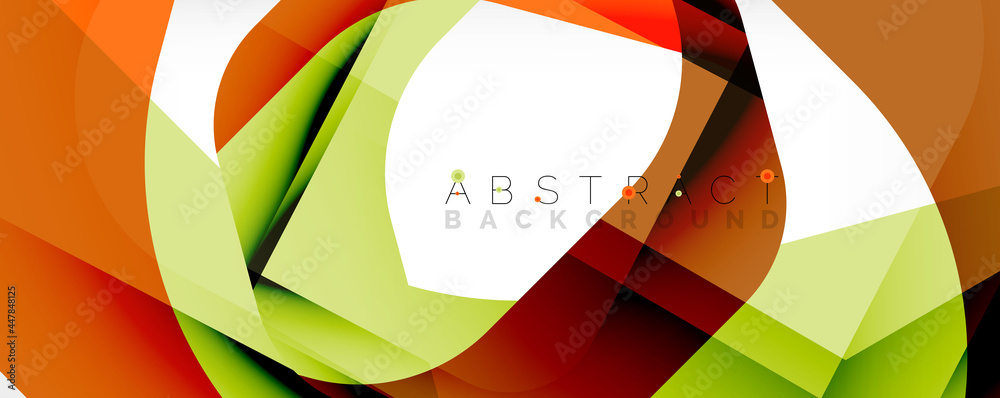 Minimal abstract background - color overlapping shapes on white with shadow lines. Vector Illustration For Wallpaper, Banner, Background, Landing Page Minimal abstract background - color overlapping shapes on white with shadow lines. Vector Illustration For Wallpaper, Banner, Background, Landing Page