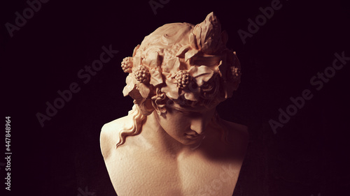 Bust of Antinous as Dionysus 3d illustration render photo