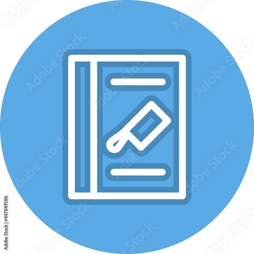 Cooking Book Line Circle Vector Icon Design