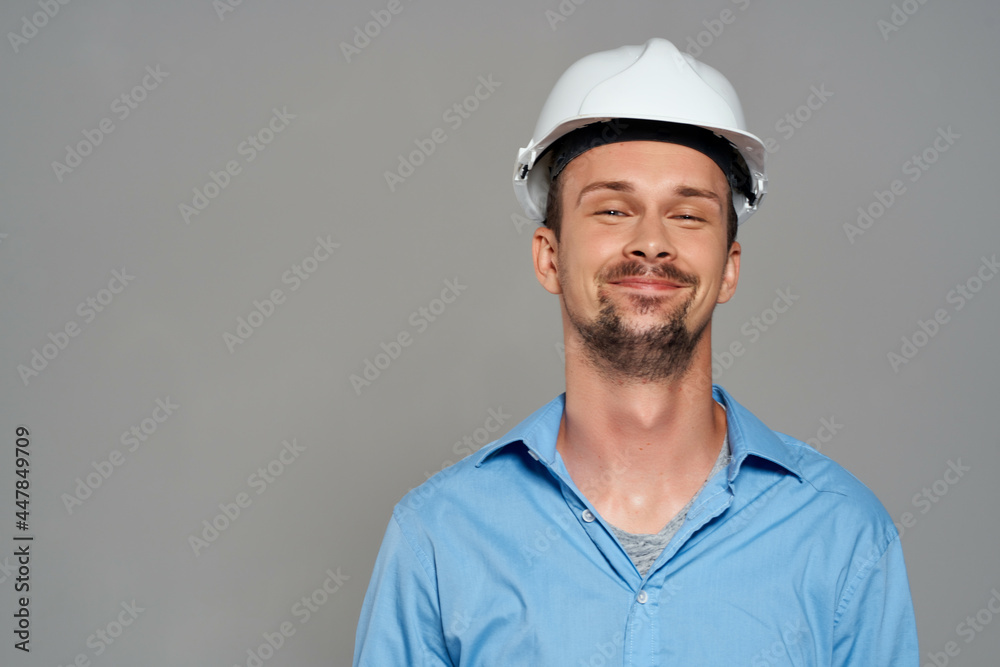 man in construction uniform professional engineer working