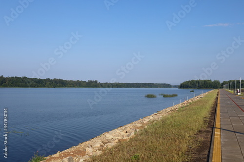 wooden bridge over the river