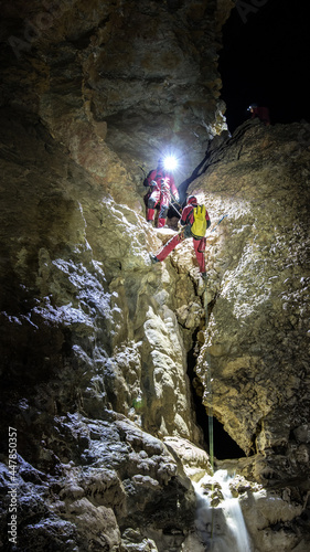 caving