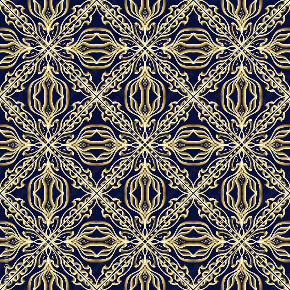 Seamless Golden Ornamental Pattern Seamless Golden Ornamental Pattern