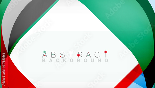 Abstract square shape with overlapping waves, minimal geometric background. Vector Illustration For Wallpaper, Banner, Background, Landing Page