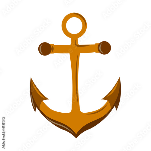 Nautical Anchor vector isolated on white.