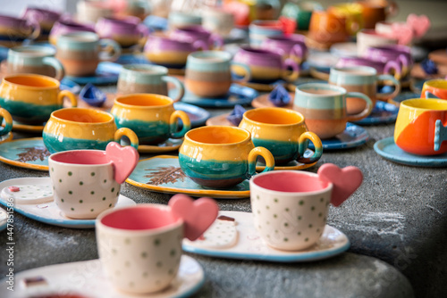 ceramic coffee cup sets in the shop