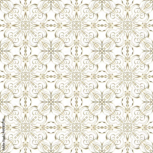 Seamless Golden Ornamental Pattern