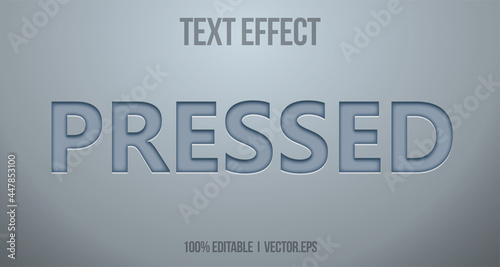 Pressed style Text effect adobe illustrator