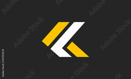 Creative Minimal K Letter Logo concept. Universal elegant icon. Premium business finance logotype.