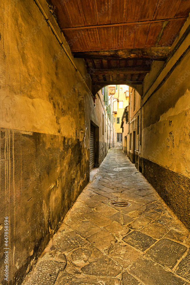 narrow street in the town Italy cinque Terre