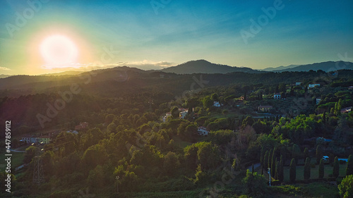 sunset in the mountains
