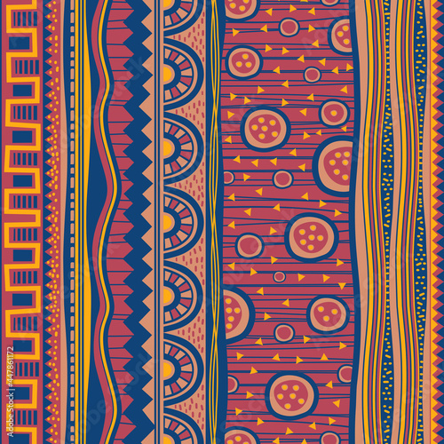 Hand drawn ethnic tribal in...