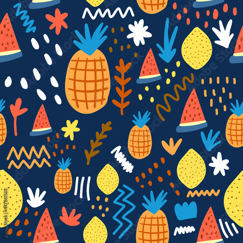 Seamless pattern of colorfu...
