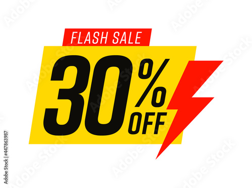 Flash sale 30 percent price off template for business design