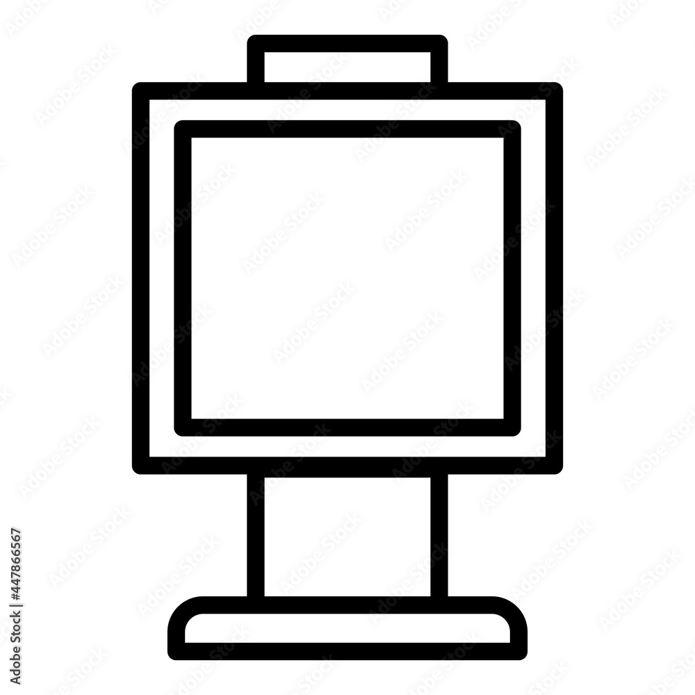 Outdoor advertising icon. Outline outdoor advertising vector icon for web design isolated on white background Outdoor advertising icon. Outline outdoor advertising vector icon for web design isolated on white background