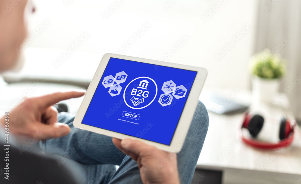 B2g concept on a tablet