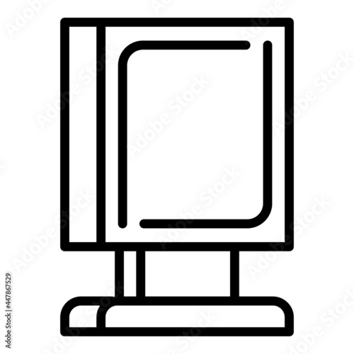 Light board outdoor advertising icon. Outline light board outdoor advertising vector icon for web design isolated on white background