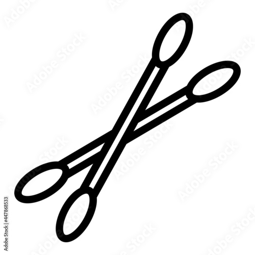 Forensic lab sticks icon. Outline forensic lab sticks vector icon for web design isolated on white background