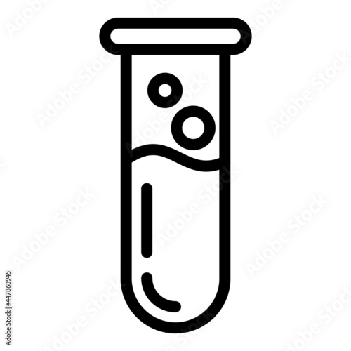 Forensic laboratory test tube icon. Outline forensic laboratory test tube vector icon for web design isolated on white background