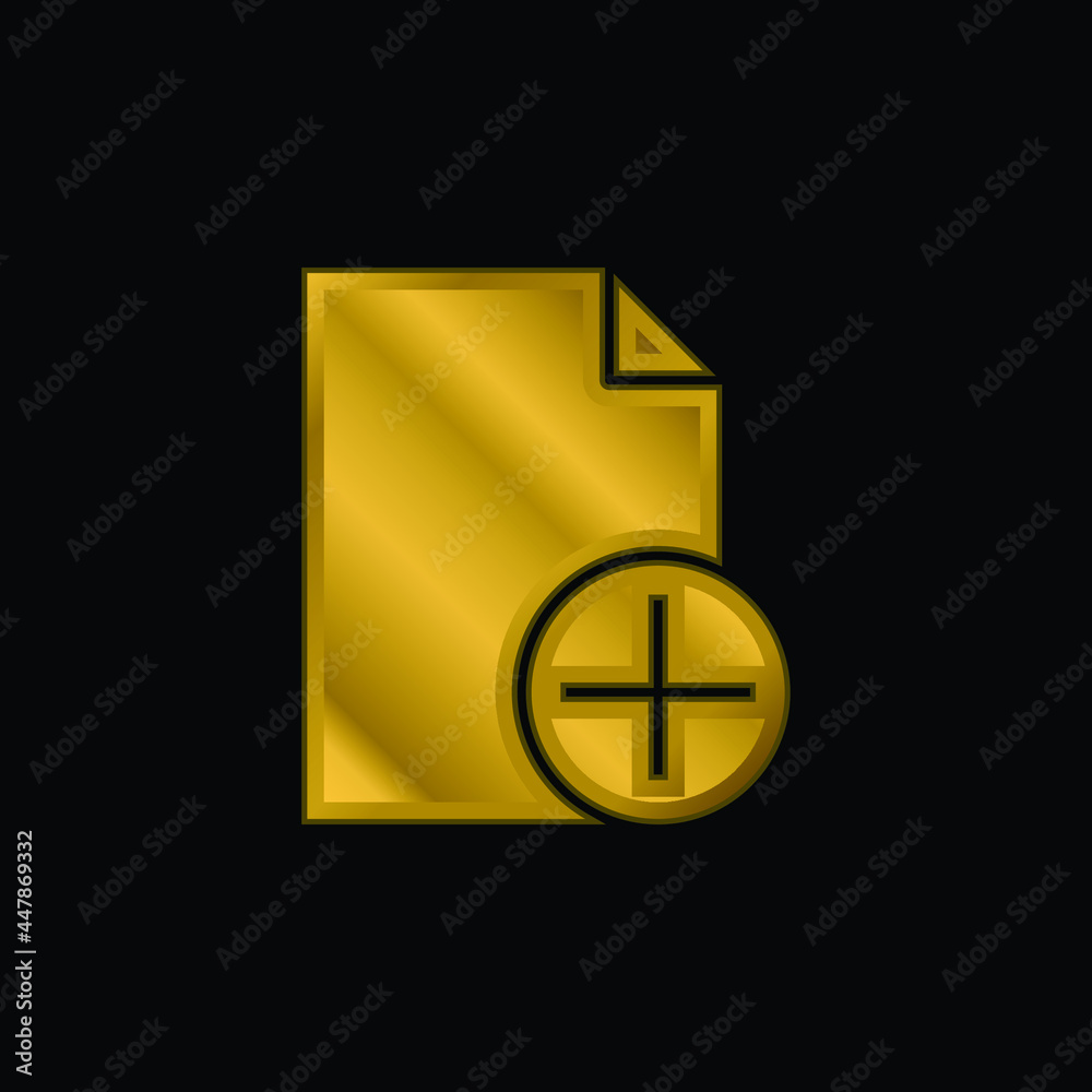 Add gold plated metalic icon or logo vector Add gold plated metalic icon or logo vector