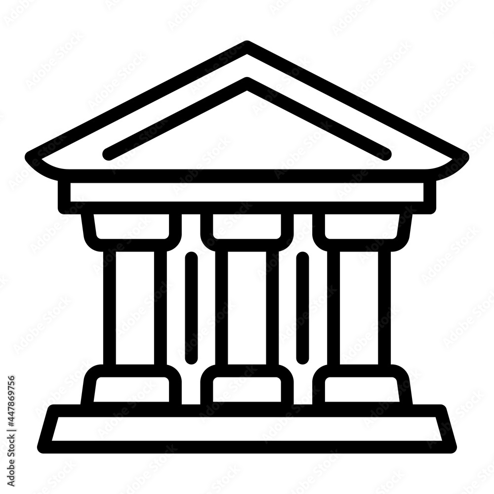Courthouse column icon. Outline courthouse column vector icon for web design isolated on white background Courthouse column icon. Outline courthouse column vector icon for web design isolated on white background