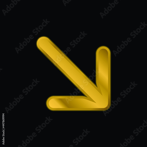 Arrows gold plated metalic icon or logo vector