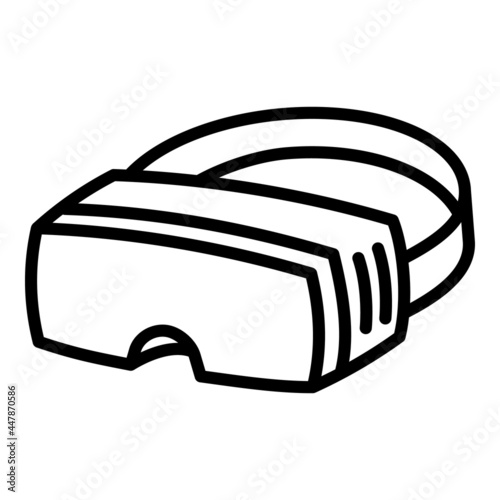 Vr goggles icon. Outline vr goggles vector icon for web design isolated on white background