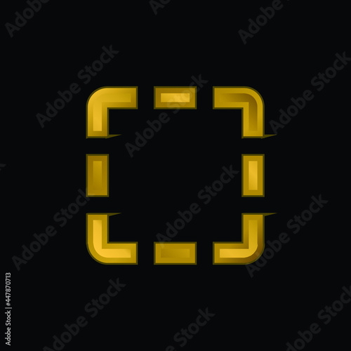 Allocation gold plated metalic icon or logo vector
