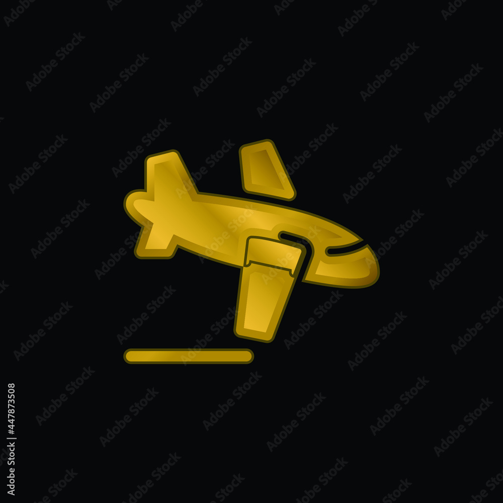Arrivals gold plated metalic icon or logo vector Arrivals gold plated metalic icon or logo vector