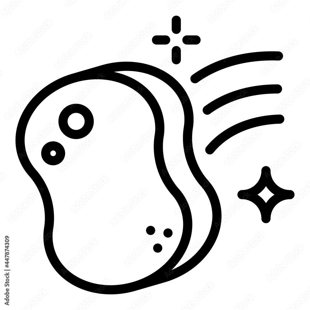 Cleaner sponge icon. Outline cleaner sponge vector icon for web design isolated on white background Cleaner sponge icon. Outline cleaner sponge vector icon for web design isolated on white background