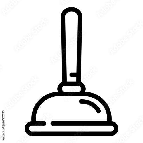 Toilet handle pump icon. Outline toilet handle pump vector icon for web design isolated on white background