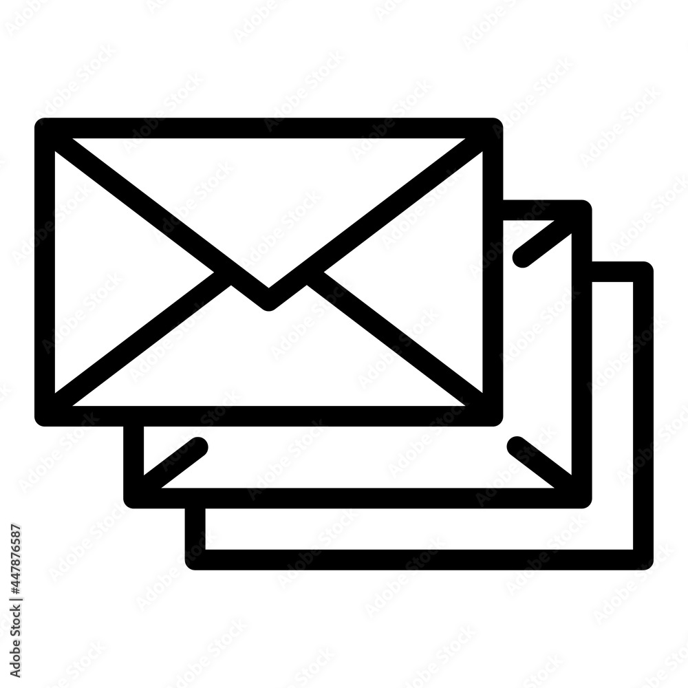 Post letters icon. Outline post letters vector icon for web design isolated on white background Post letters icon. Outline post letters vector icon for web design isolated on white background