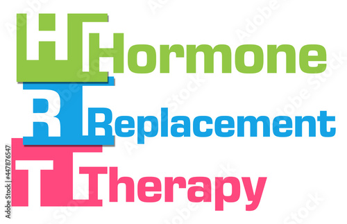 HRT - Hormone Replacement Therapy Abstract Colorful Blocks photo