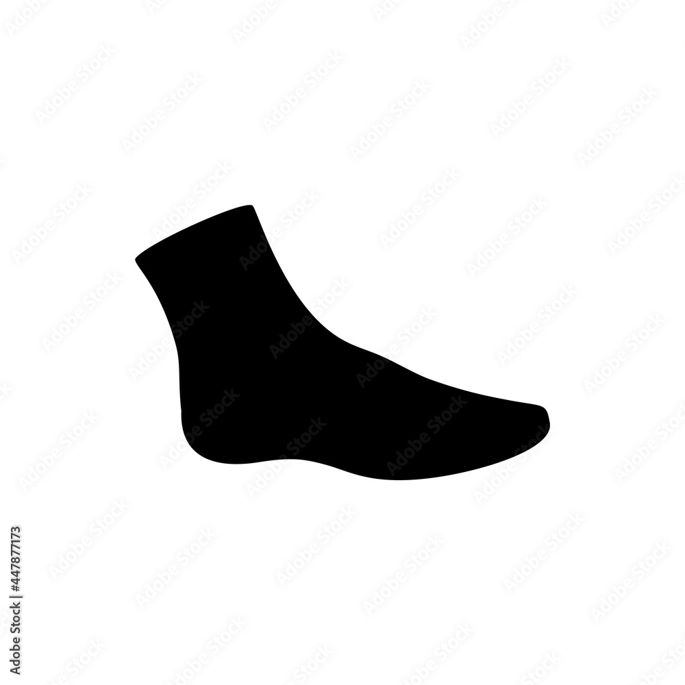 The silhouette of a man's leg is black on a white background. The silhouette of a man's leg is black on a white background.