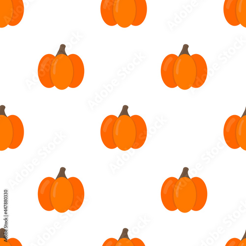 Seamless pattern with pumpkin leaves on white background. Abstract autumn texture. Design for fabric, wallpaper, textile and decor.