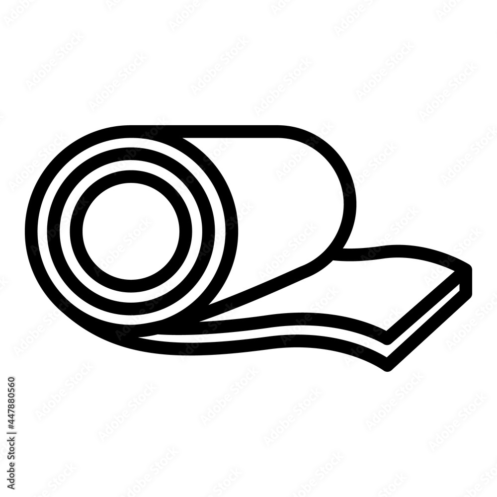 Yoga mat icon. Outline Yoga mat vector icon for web design isolated on white background Yoga mat icon. Outline Yoga mat vector icon for web design isolated on white background