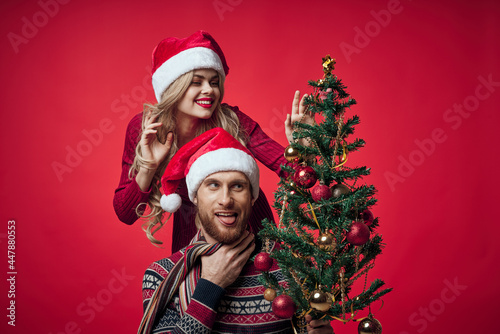 cute married couple new year holiday fun romance