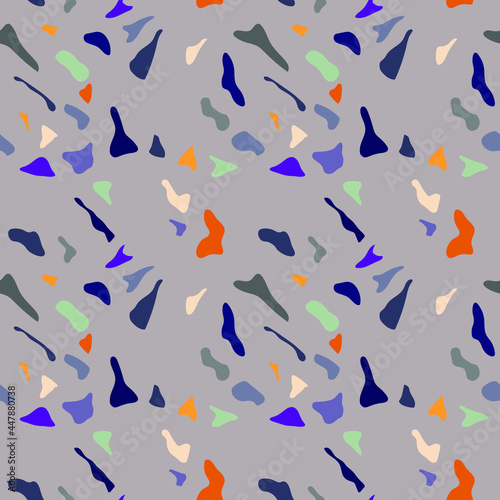 Seamless pattern with chaotic colorful shapes © Yaninjart
