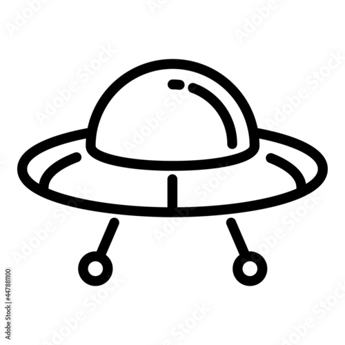 Ufo ship icon. Outline ufo ship vector icon for web design isolated on white background