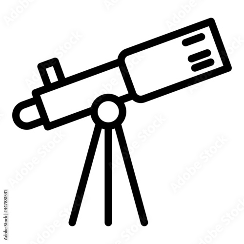 Space telescope icon. Outline space telescope vector icon for web design isolated on white background