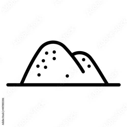 Protein powder icon. Outline Protein powder vector icon for web design isolated on white background