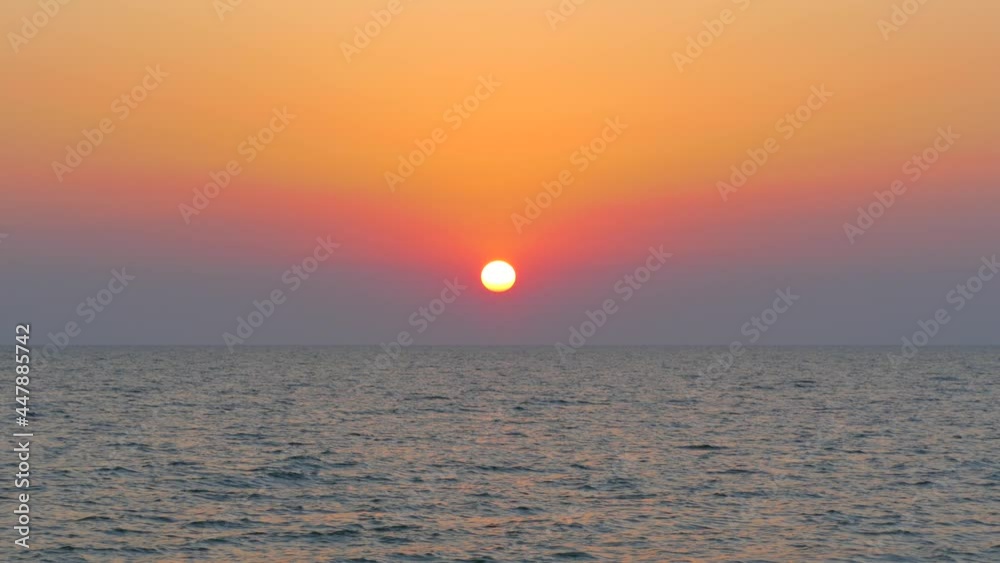 Sunrise over the sea. Morning on the ocean. Sunny path on the waves. Sunrise over the sea. Morning on the ocean. Sunny path on the waves.